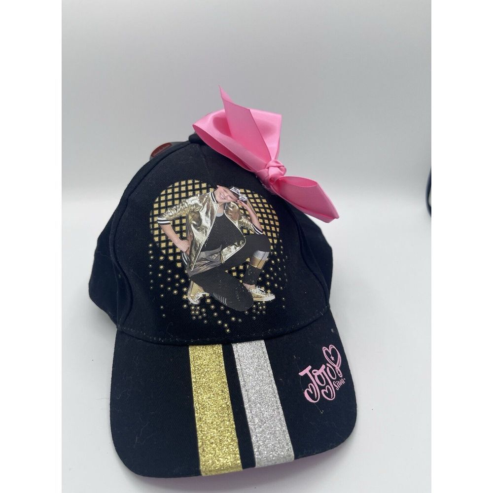 Little Girls' JoJo Siwa Collection Black Baseball Cap with Pink Bow